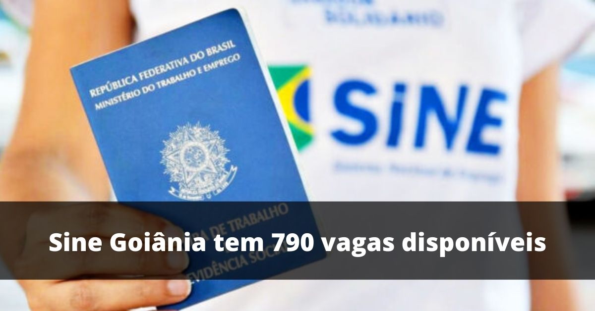 Sine Goiânia tem 790 vagas disponíveis